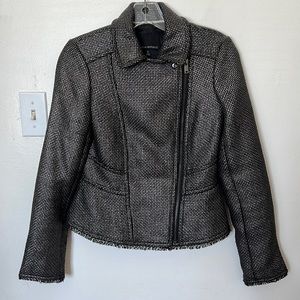 Women's Banana Republic Metallic  Asymmetrical Tweed Jacket Size 0